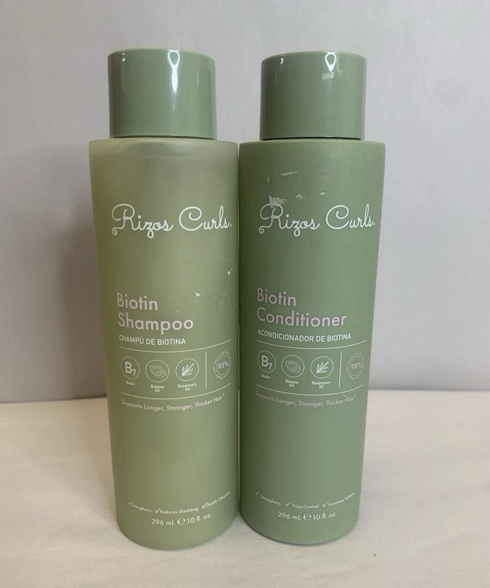 Rizos Curls Biotin Shampoo & Conditioner Set - 296ml/10oz